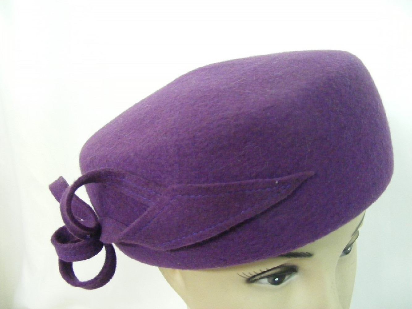 Jackie fioletowy toczek filcowy 53-55 cm