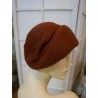 Alberta, ruda włosowa czapka toczek retro 54-58 cm
