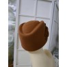 Furażerka karmelowa  czapka z filcu wełnianego 53-56 cm