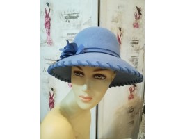Liliana, liliowo niebieski kapelusz filcowy 53-56 cm
