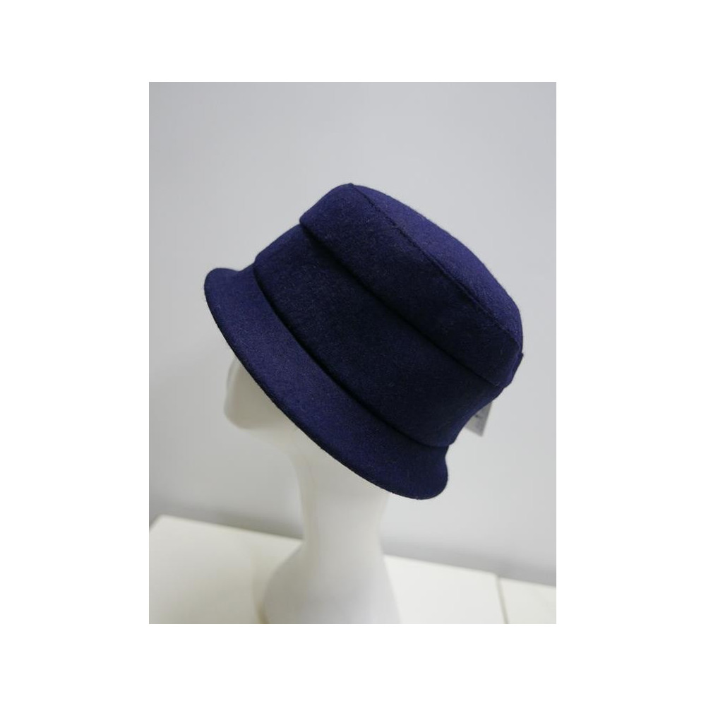 Granatowy kapelusz tkanina do 58 cm- regulowany