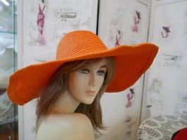 Giggy pomarańczowy letni  kapelusz do modelowania 55-57 cm