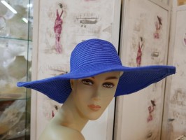Rosa szafirowy letni  kapelusz do modelowania 53-56 cm