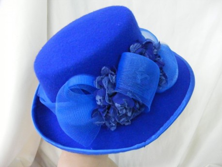 Diana szafirowy wytowy kapelusz filcowy 55-57 cm