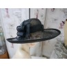 Paris czarny kapelusz sinamay 53-57 cm