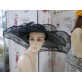 Saint Tropez czarny kapelusz sinamay 53-56 cm