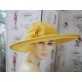 Paris żółty kapelusz sinamay 53-56 cm