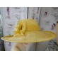 Paris żółty kapelusz sinamay 53-56 cm