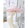 Milano, różowy kapelusz sinamay 53-56 cm