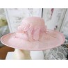 Milano, różowy kapelusz sinamay 53-56 cm