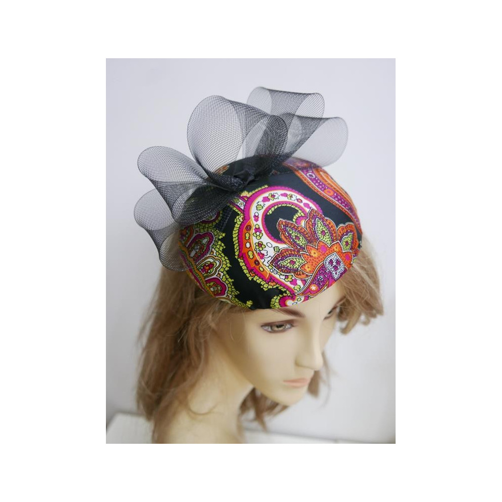 Kolorowy mini toczek fascynator