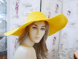 Giggy żółty letni  kapelusz do modelowania 55-57 cm