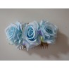 Błękitne róże stroik na grzebyku