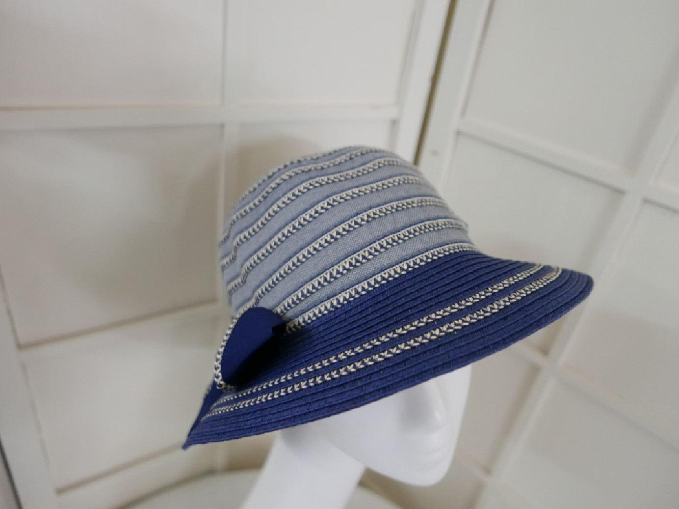 Jola granatowo niebieski kapelusz letni 53-57 cm