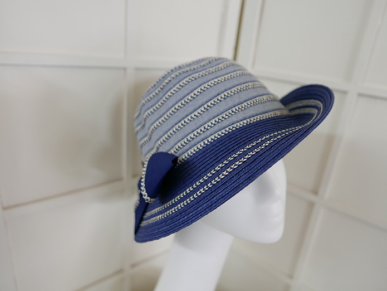 Jola granatowo niebieski kapelusz letni 53-57 cm