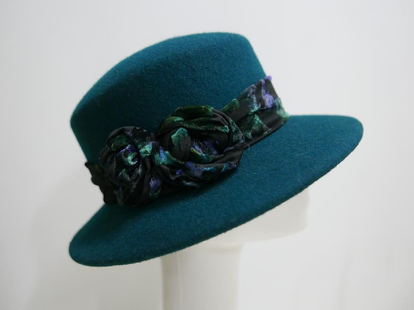 Denice -morska zieleń kapelusz filcowy-57-59 cm