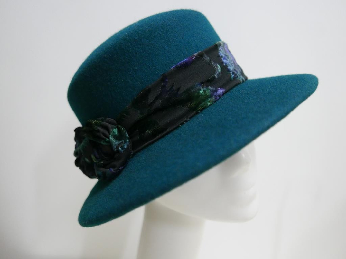 Denice -morska zieleń kapelusz filcowy-57-59 cm