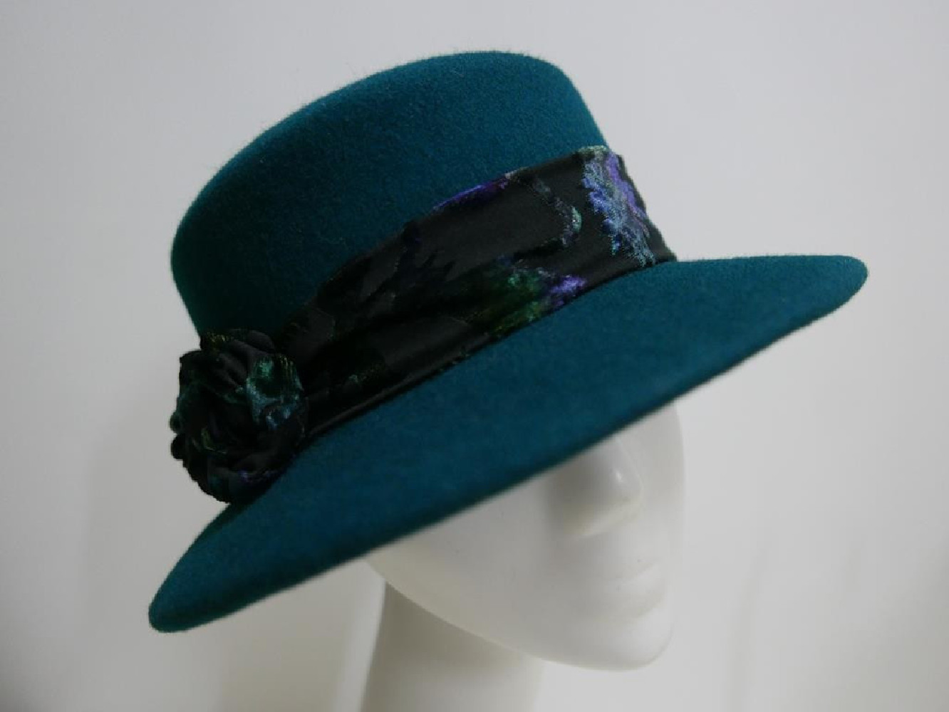 Denice -morska zieleń kapelusz filcowy-57-59 cm