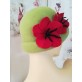 Pollina- zielony kapeluszo toczek Vintage 54-57 cm
