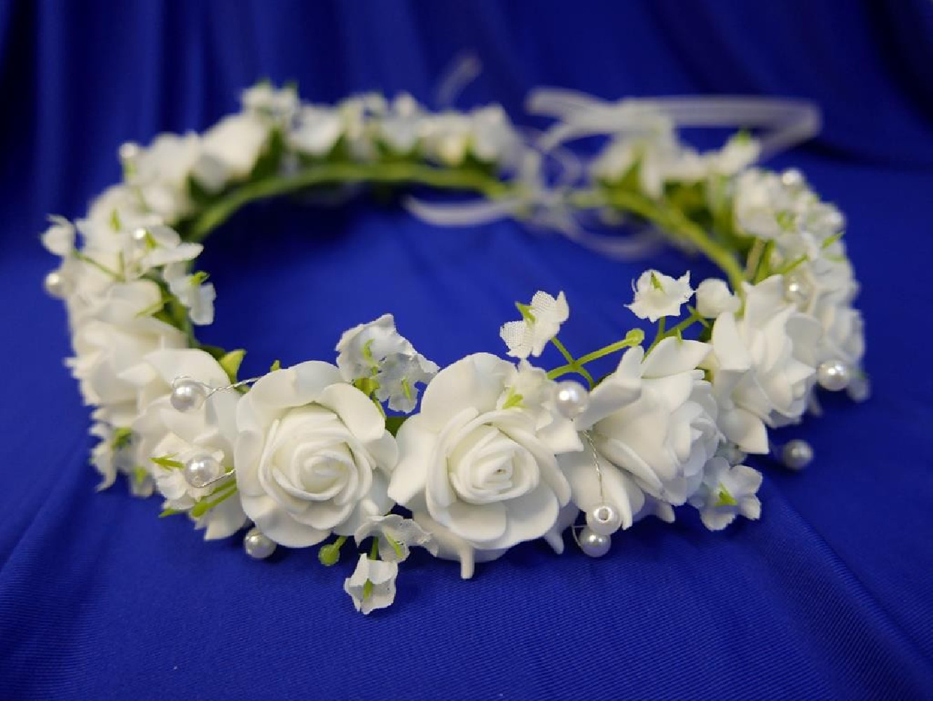 Biały wianek do modelowania- plastyczny