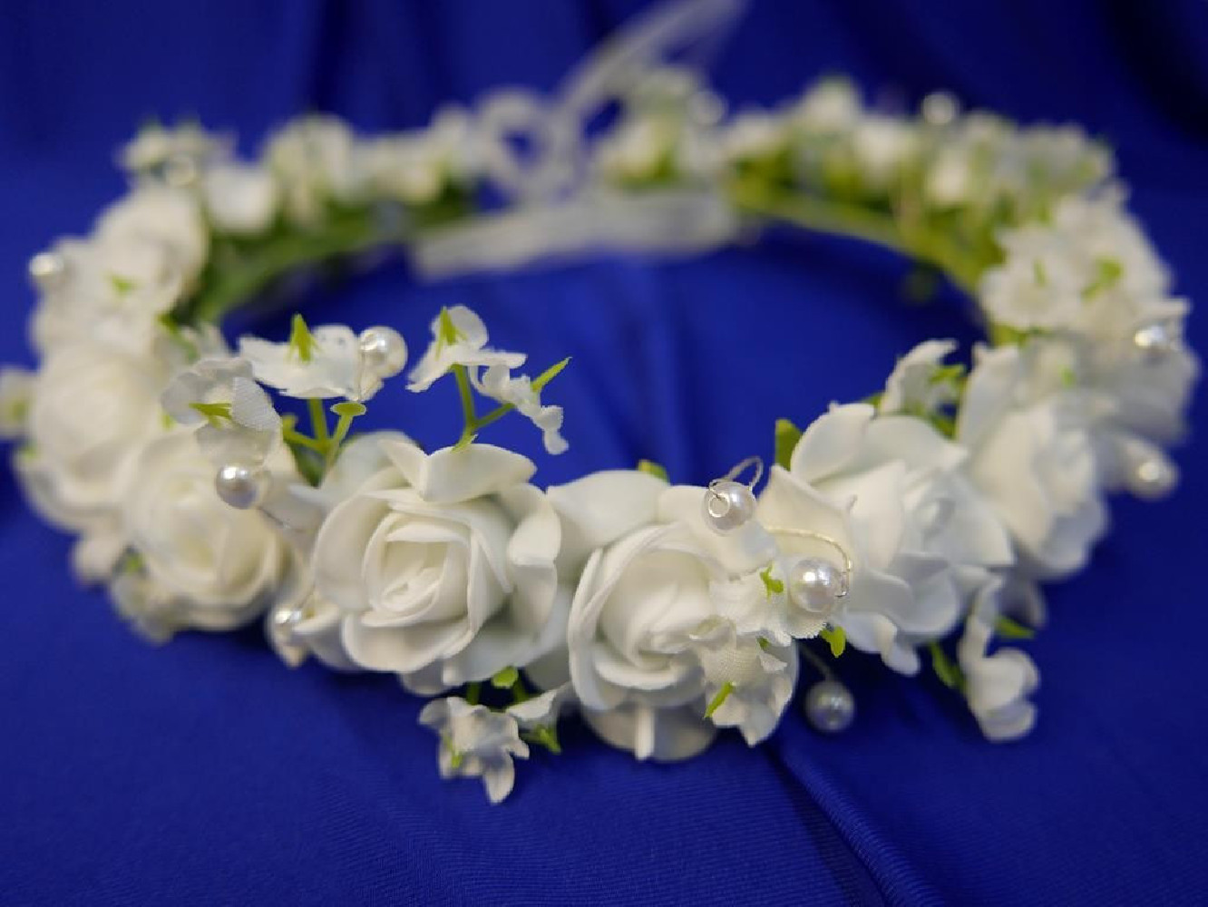 Biały wianek do modelowania- plastyczny