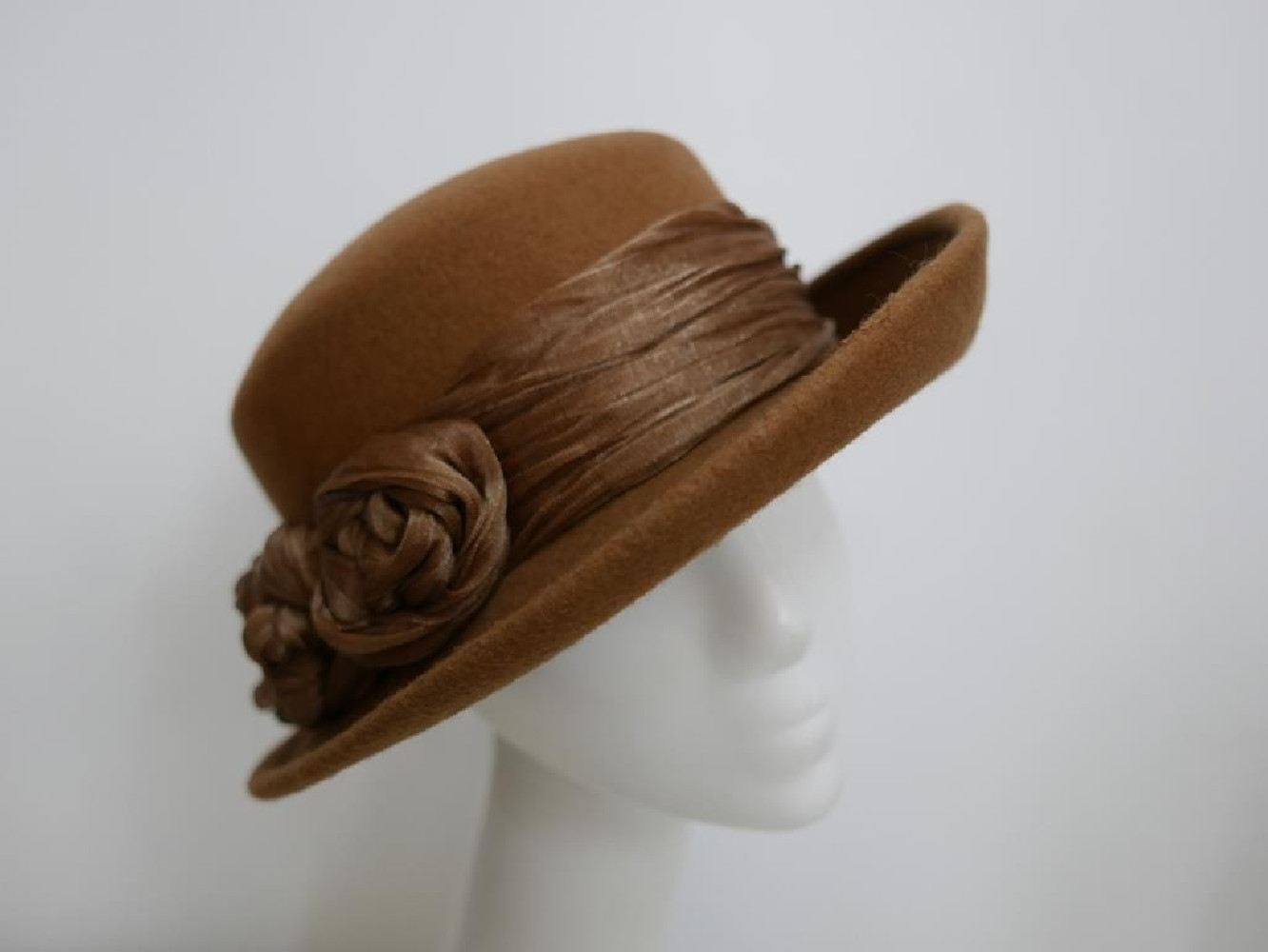 Lidia jasny brąz kapelusz filcowy-58-60  cm