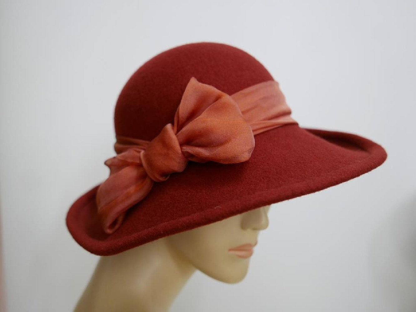 Amparo fantazyjny kapelusz filcowy terrakota 55-57 cm