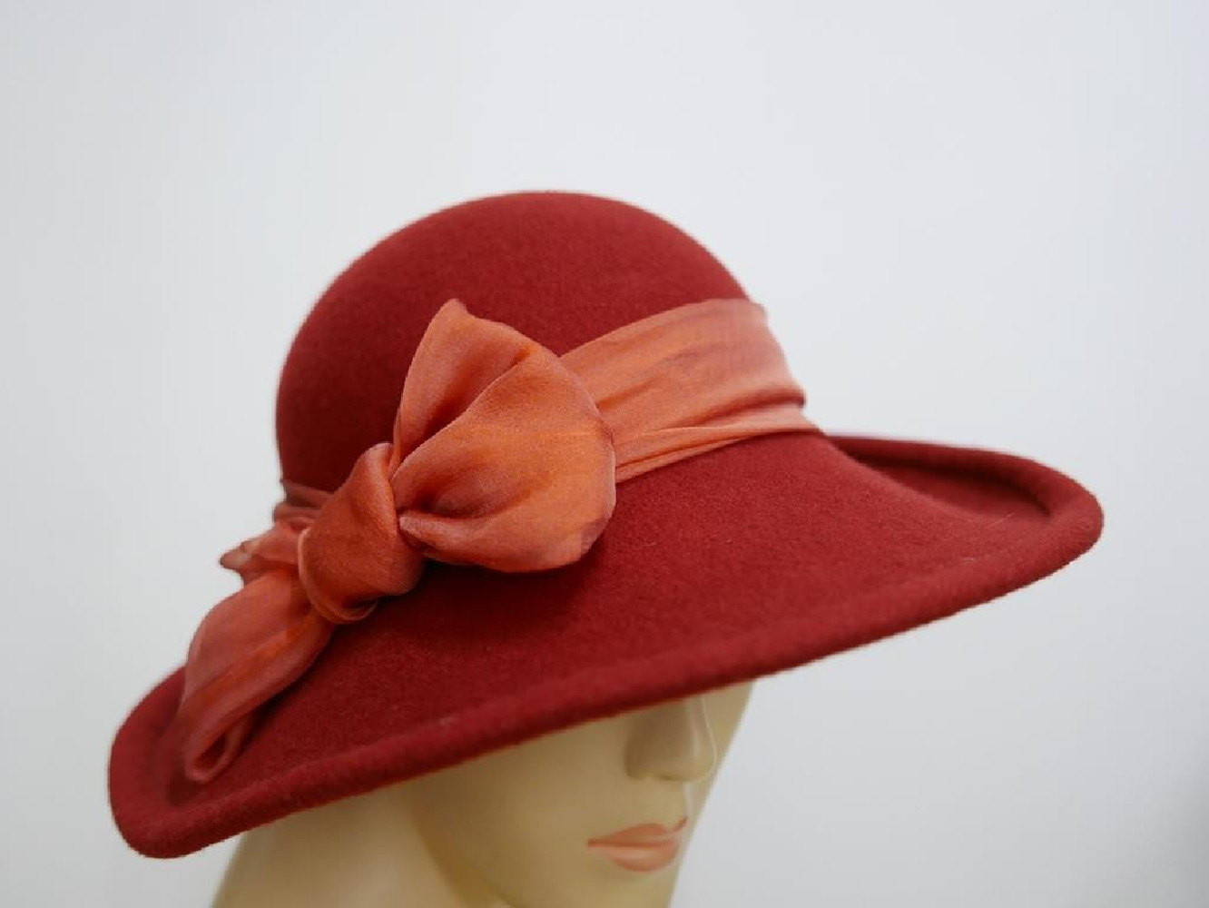 Amparo fantazyjny kapelusz filcowy terrakota 55-57 cm