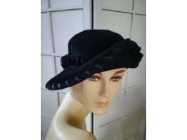 Lauren czarny kapelusz 53-56 cm