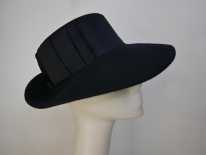 Daria granatowy kapelusz filcowy-r uniwersalny