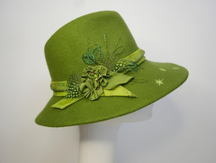 Dallas zielony kapelusz filcowy  53-56 cm