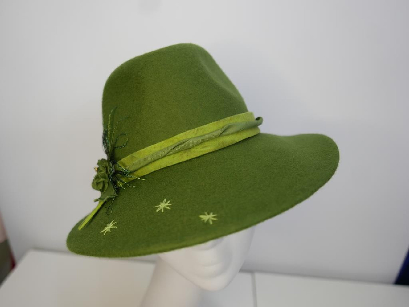 Dallas zielony kapelusz filcowy  53-56 cm