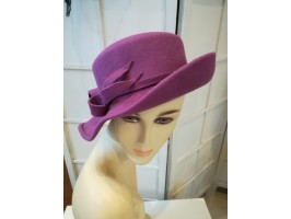 Sabrina- wrzosowy róż kapelusz filcowy 57-59cm