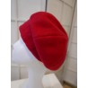 Czerwony beret na stójce do 58 cm regulowany