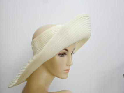 Rondo daszek krem słomka regulowany