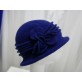 Granatowy kapelusz dzianina wełniana 55-58 cm