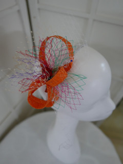 Pomarańczowy 3 w1 stroik do włosów sukni kapelusza