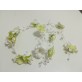 Biało - pistacjowy wianek girlanda, wężyk z kwiatów  90 cm