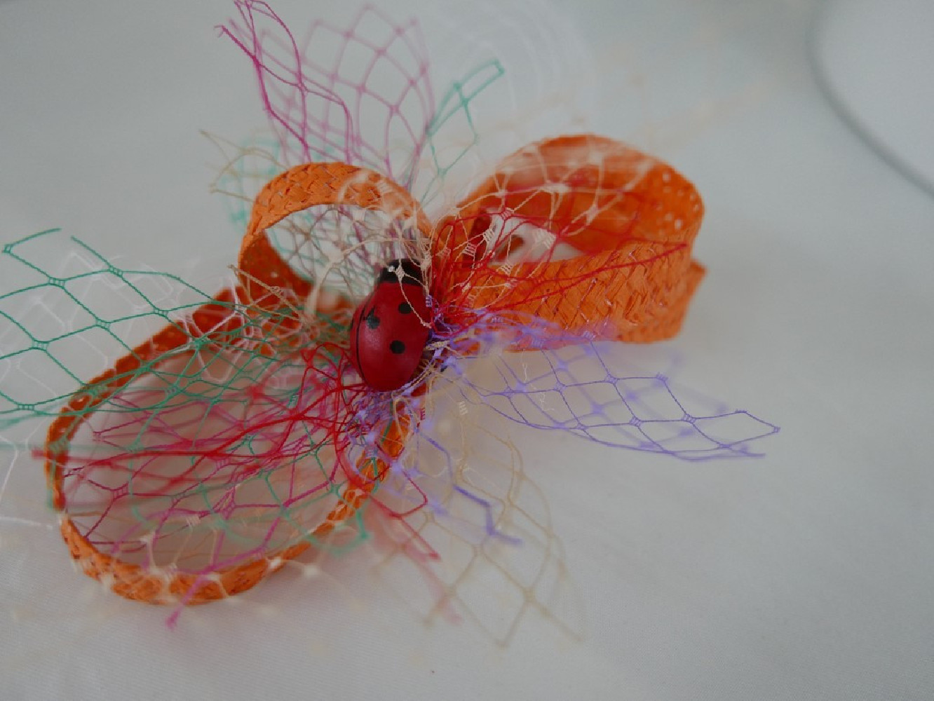 Pomarańczowy 3 w1 stroik do włosów sukni kapelusza