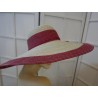 Czerwono platynowy kapelusz słomkowy 55- 57 cm