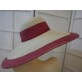 Czerwono platynowy kapelusz słomkowy 55- 57 cm