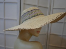 Naturalny pleciony słomkowy letni  kapelusz do 58 -59cm