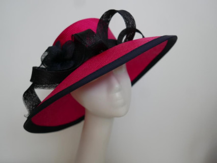 Fuksja kapelusz z wiskozy 56-57 cm