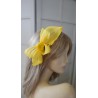 Żółty stroik z krynoliny do włosów sukni kapelusza