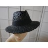 Czarny kapelusz słomkowy  do 56 cm