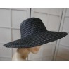Czarny kapelusz słomkowy  57- 58 cm