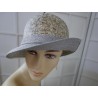Pola szaro beżowy letni  kapelusz do 57 cm