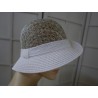 Pola biało beżowy letni  kapelusz do 57 cm