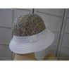 Pola biało beżowy letni  kapelusz do 57 cm