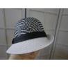 Pola biało czarny letni  kapelusz do 57 cm
